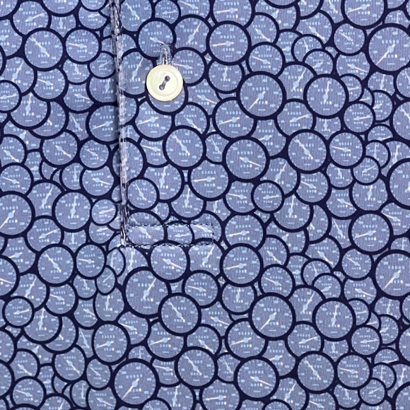 Peter Millar Blue Summer Comfort Speedometer Print Polo - Picture 15 of 15